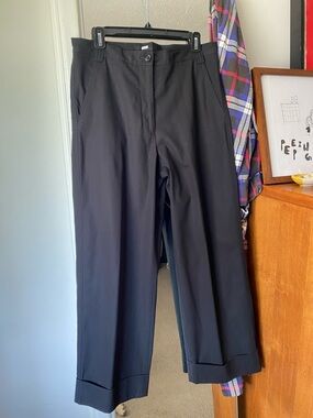 DRIES VAN NOTEN PAKORA BIS GD PANTS Wide Leg Trousers Black Size 36